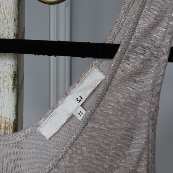 3.1 Phillip Lim Linen Tank Top - Picture 3 of 4